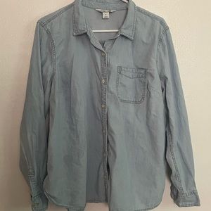 Old Navy The Classic Shirt Light Chambray Size XL